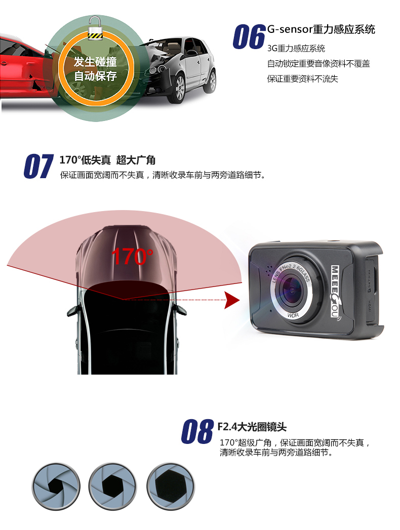 米狗高清夜视行车记录仪MG-660