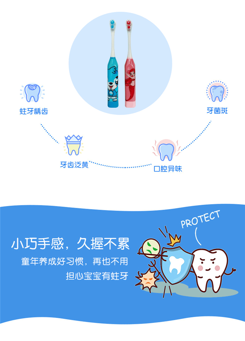 米狗电动牙刷家庭组合套装